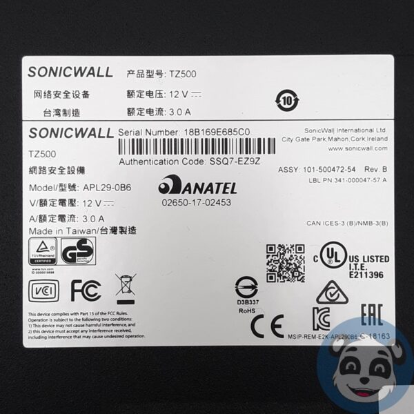 SONICWALL TZ500 Router, with Power Cord - "B" - Image 6