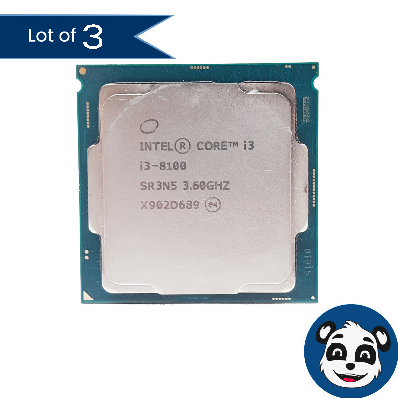 Lot of 3 Intel Core i3-8100 / SR3N5, 3.60GHz, CPU Processors – “A”