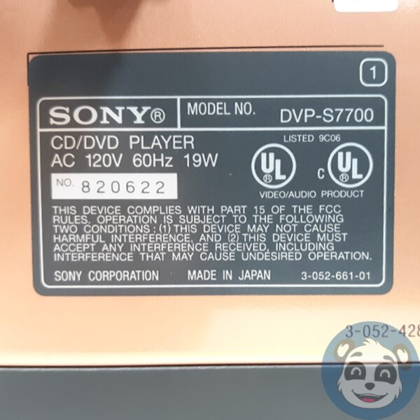 SONY DVP-S7700 Audio & Video DVD Player, No Remote - "B" - Image 6