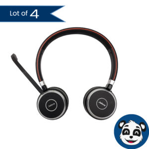 Lot of 4 JABRA Evolve 65 Stereo UC HSC018W Bluetooth Wireless Headsets - “B”