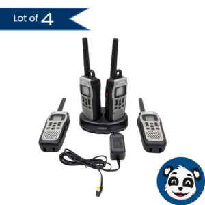 Lot of 4 UNIDEN GMR5089-2CKHS Two-Way Radios, 1x Charger Base - "B"