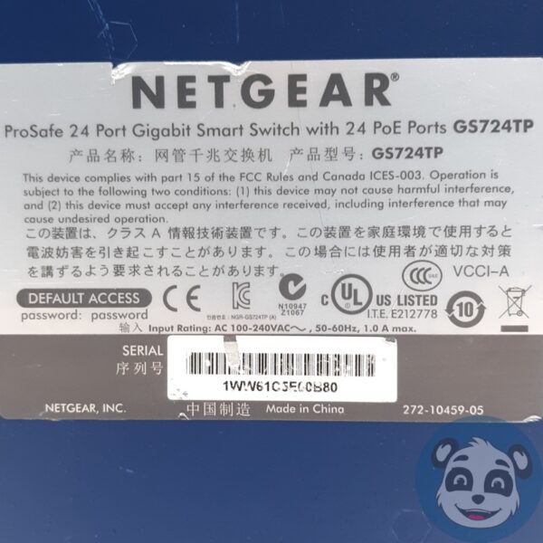 NETGEAR GS724TP V1H2 24-Port PoE+ Smart Managed Pro Switch, w/ Power Cord - "A" - Image 6