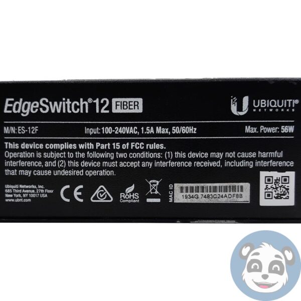 UBIQUITI EdgeSwitch 12 Fiber 12-Port Switch, w/ Power Cord - "B" - Image 6