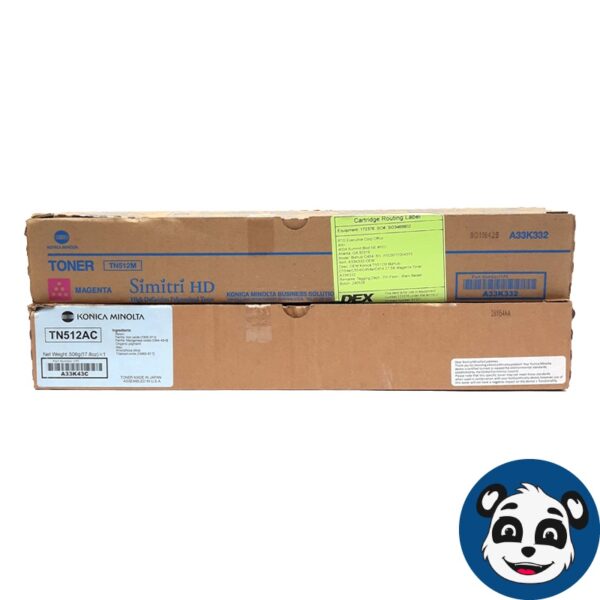 KONICA MINOLTA A33K43C Cyan & A33K332 Magenta Toner, Set of 2 - "NEW"