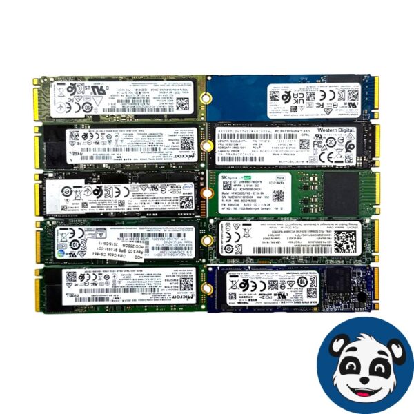 Lot of 10 256GB M.2 SSD, M-Key, Mixed Brands/Models - "A"