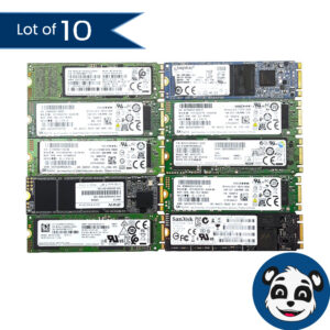 Lot of 10 128GB M.2 SSD, B&M Key, Mixed Brands/Models - "A"