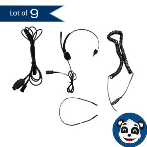 Lot of 9 PLANTRONICS EncorePro 540 / HW540 Monaural Convertible Headsets - "B"