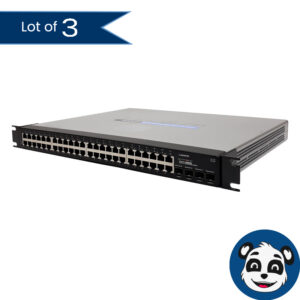 Lot of 3 CISCO LINKSYS SRW2048 48-Port 10/100/1000 Gigabit Switch, w/ PSU - "B"