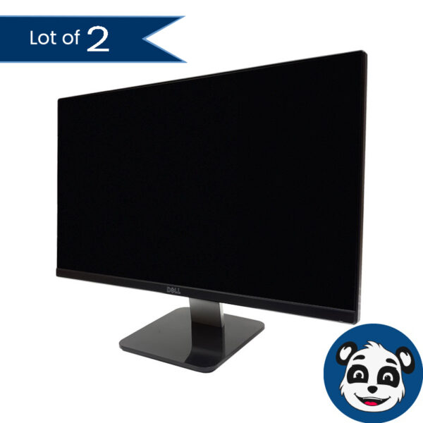 Lot of 2 DELL S2340Mc 23" LCD Monitors, FHD, with Stands/VGA Cord, No PSU - "B"