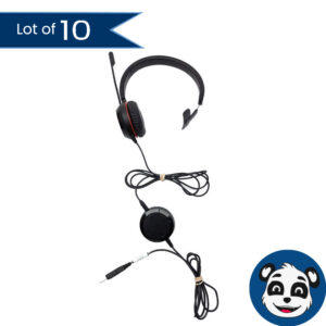 Lot of 10 JABRA Evolve 20 MS HSC016, Mono USB Headsets, “B”