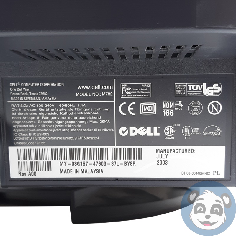 DELL M782 17" CRT Monitor For Retro Gaming, w/ Power Cord - "B" - Image 5