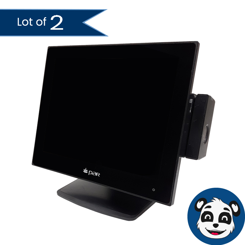 Lot of 2 PAR EverServ 600 POS Terminals, Missing Back Covers, No PSU, "For Parts"