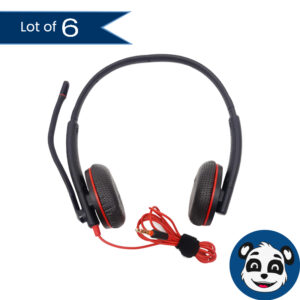 Lot of 6 PLANTRONICS C3225T Wired Headsets - "B"