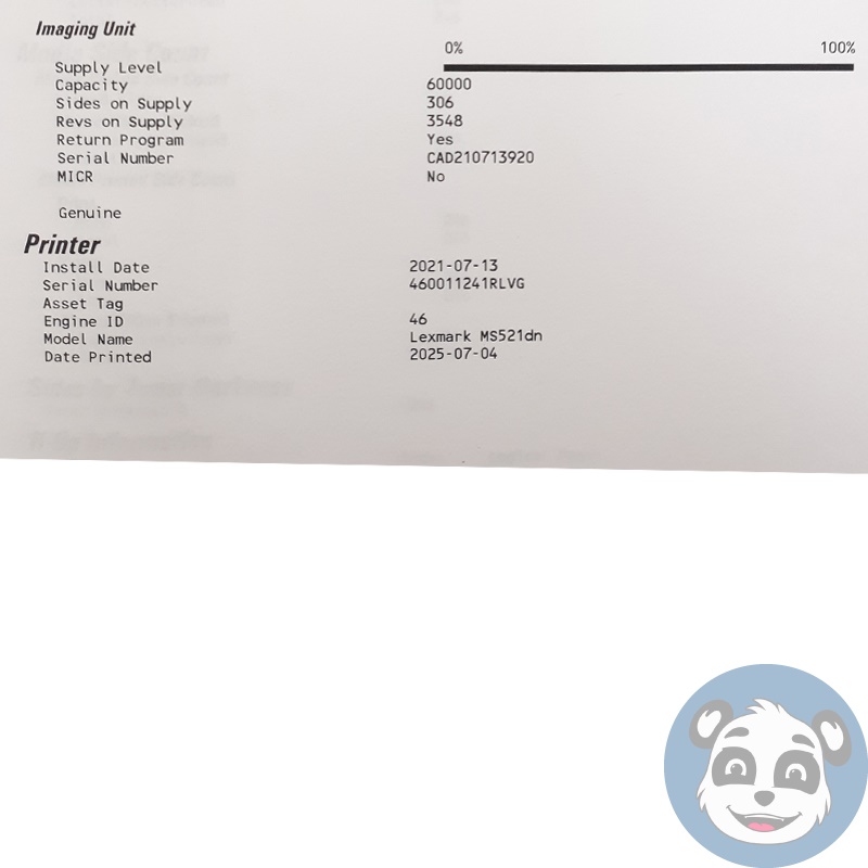 LEXMARK MS521 Laser Printer, 246 Page Count, w/ Power Cord - "B" - Image 6