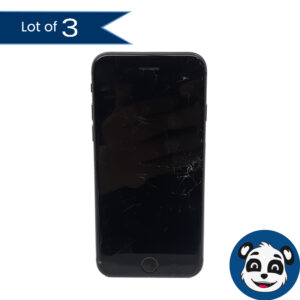 Lot of 3 APPLE iPhone 8 Gray, 64GB, Unlocked, Broken Screens, "For Parts"