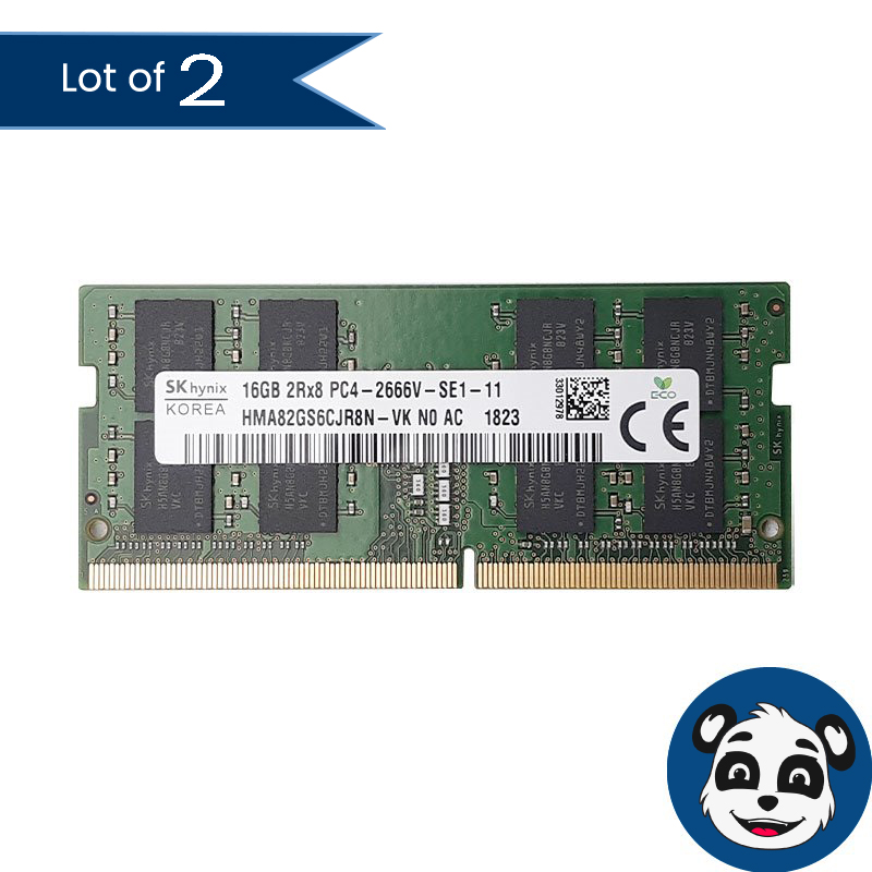 Lot of 2 16GB DDR4 (PC4) Laptop RAM, Assorted-Mixed Brands & Speed - "A"