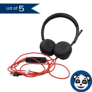 Lot of 5 PLANTRONICS POLY Blackwire BW8225-M USB-A Dual Ear Headsets - "B"