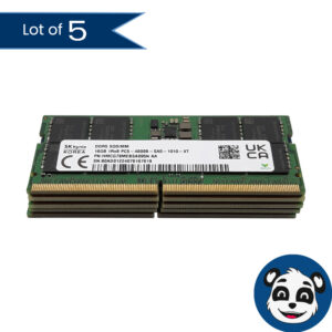 Lot of 5 16GB DDR5 (PC5) SODIMM Laptop RAM, Mixed Brands & Speeds - "A"