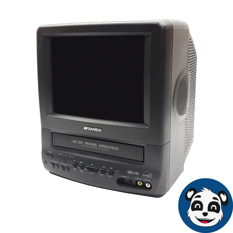 SANSUI COM0961B VHS VCR TV Combo Retro Gaming, No Remote - "B"