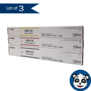 Pack of 3 CANON GPR-55 Toner Cartridges. Yellow, Magenta & Black - "NEW"