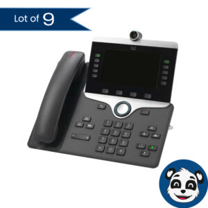 Lot of 9 CISCO CP-8845 IP Phones, No Handset Cords - "B"