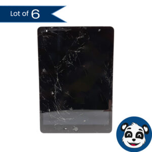 Repair Lot of 6 APPLE iPad 9th Gen A2603 Tablets 256GB Unlocked Data Wiped Bad Screens
