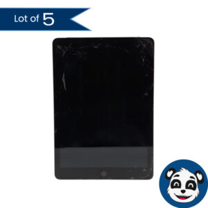 Lot of 5 APPLE iPad 6th Gen A1954 Tablets, 128GB, Bad Screens, "For Parts"