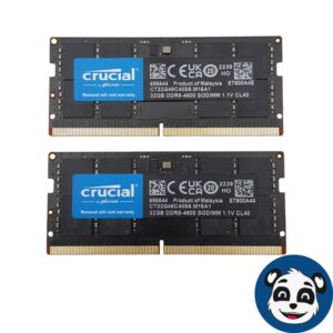CRUCIAL 64GB 2x32GB DDR5-4800 SODIMM Laptop RAM - "A"