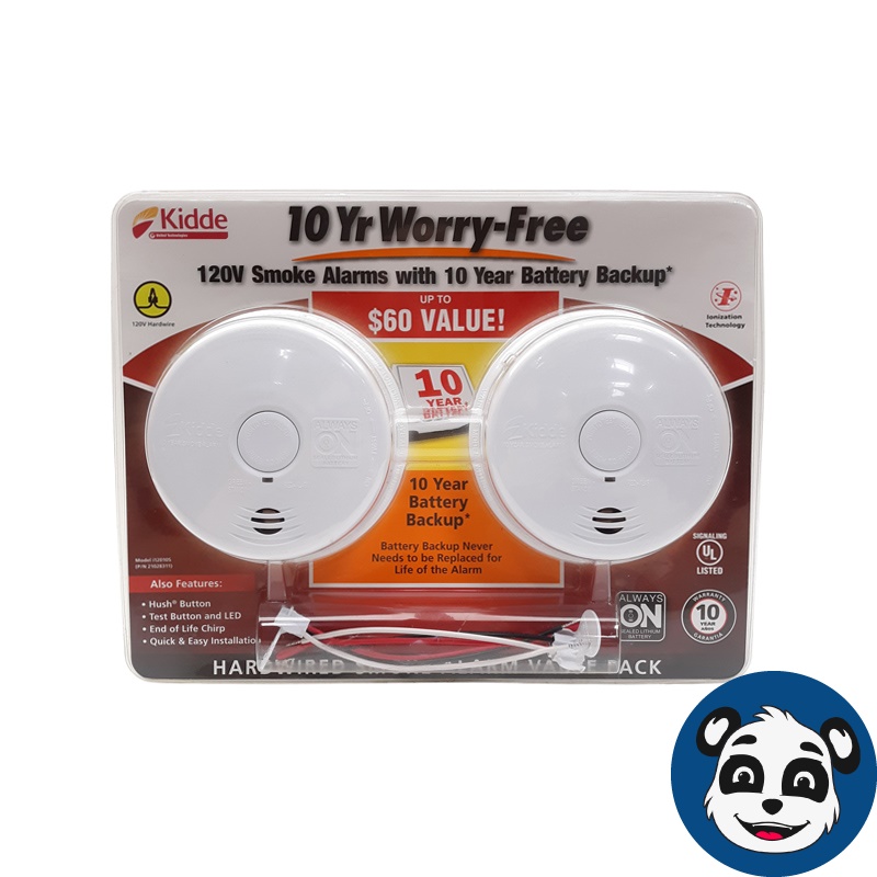 KIDDE i12010S 2-Pack Hardwired Smoke Detector 10-Year Worry-Free - "NEW"