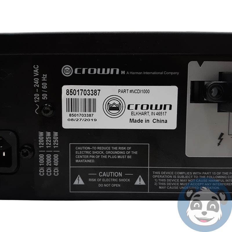 CROWN CDi 1000 2-Channel 500W Power Amplifier Professional Audio - "B" - Image 6