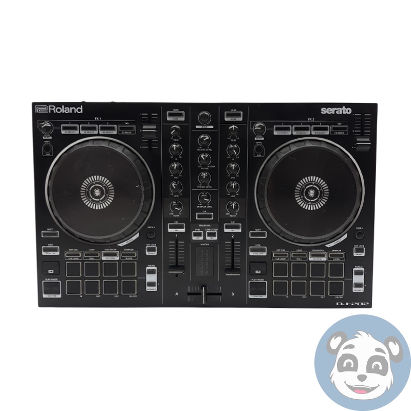 ROLAND DJ-202 2-Ch Serato DJ USB MIDI Sequencer Controller w/ USB Cable, "B" - Image 2